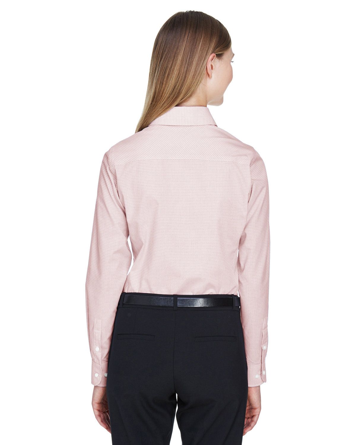 'Devon & Jones DG510W Ladies Crown Woven Collection Micro Tattersall'