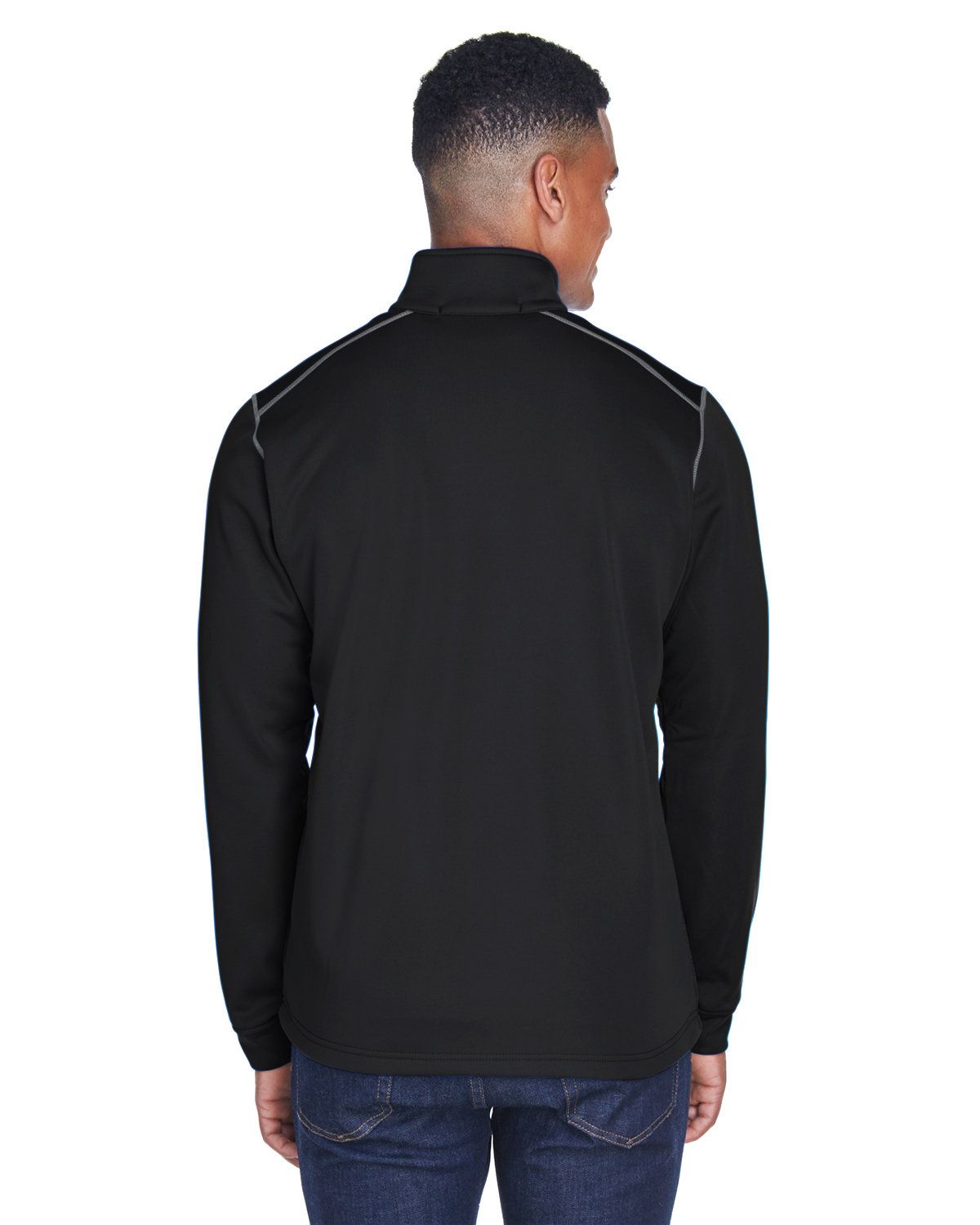 'Devon & Jones DG796 Men's Newbury Colorblock Mélange Fleece Full-Zip'