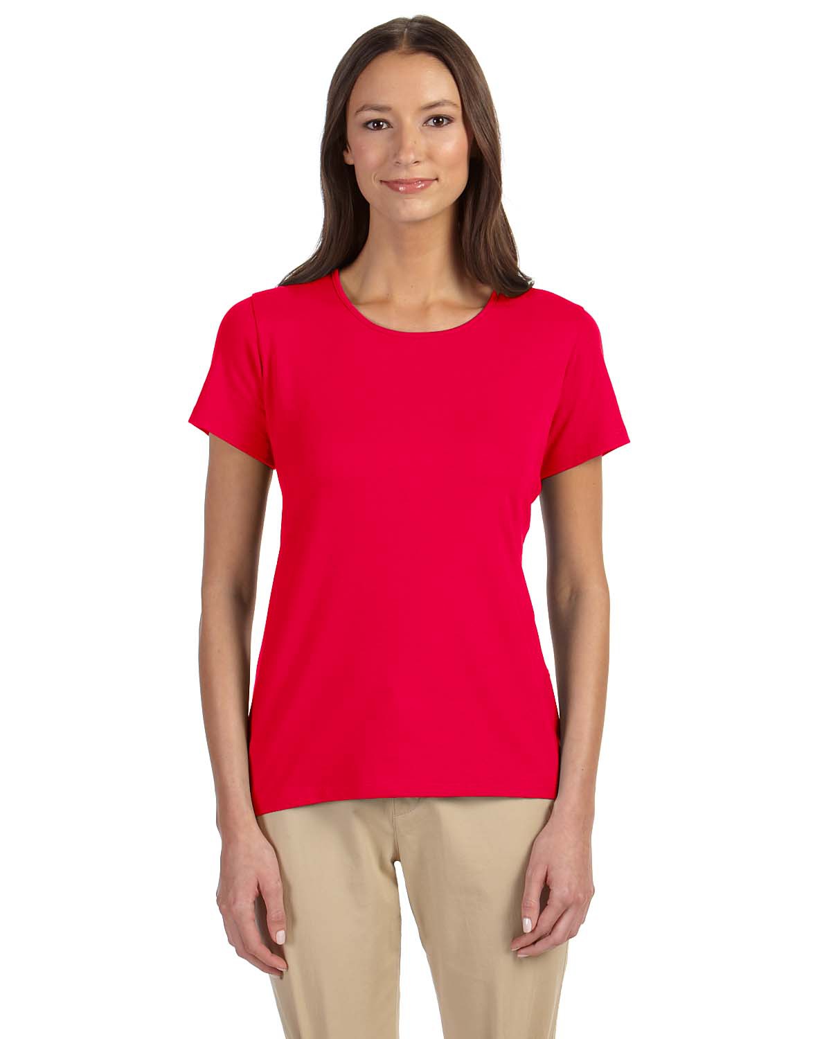 'Devon & Jones DP182W Ladies Perfect Fit Shell T-Shirt'