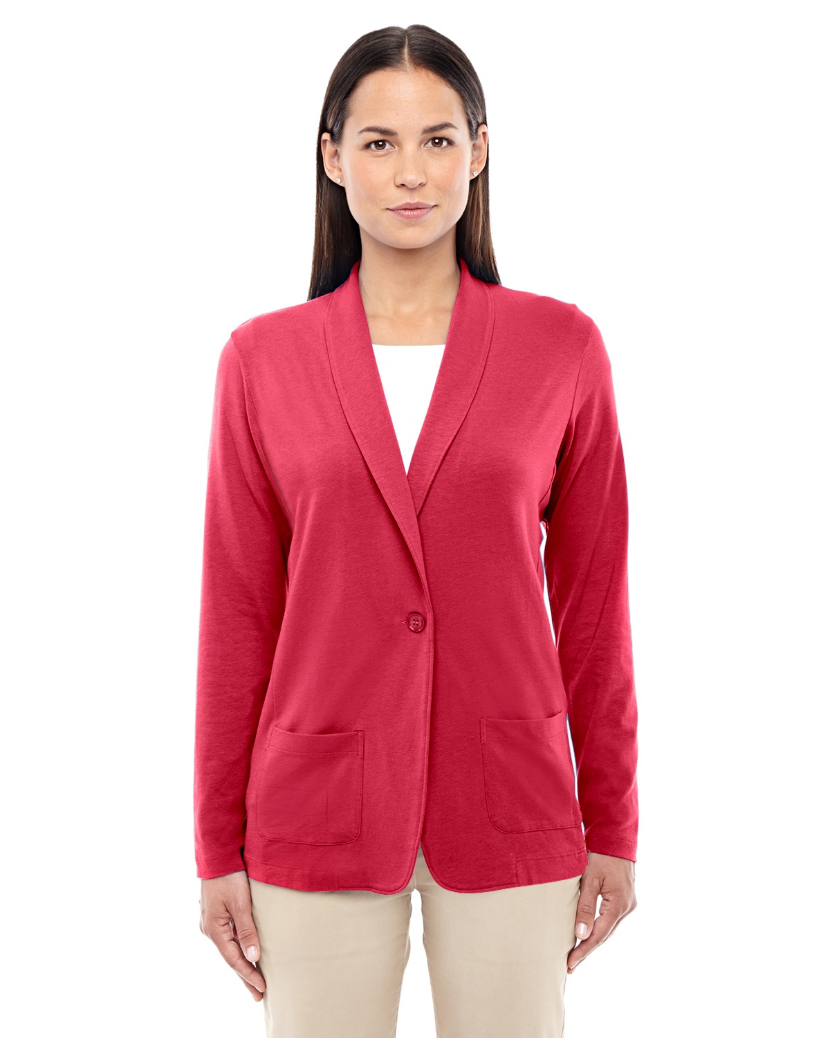 Devon & Jones Ladies' Manchester Fully-Fashioned Full-Zip Cardigan Sweater