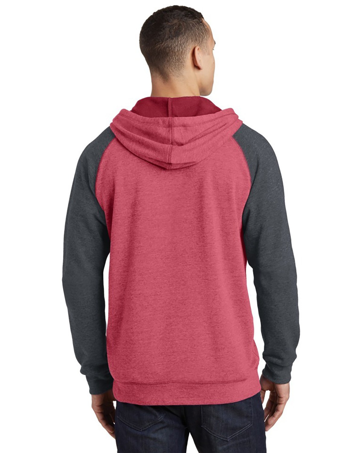 'District DT196 Young Men's Lightweight Fleece Raglan Hoodie'