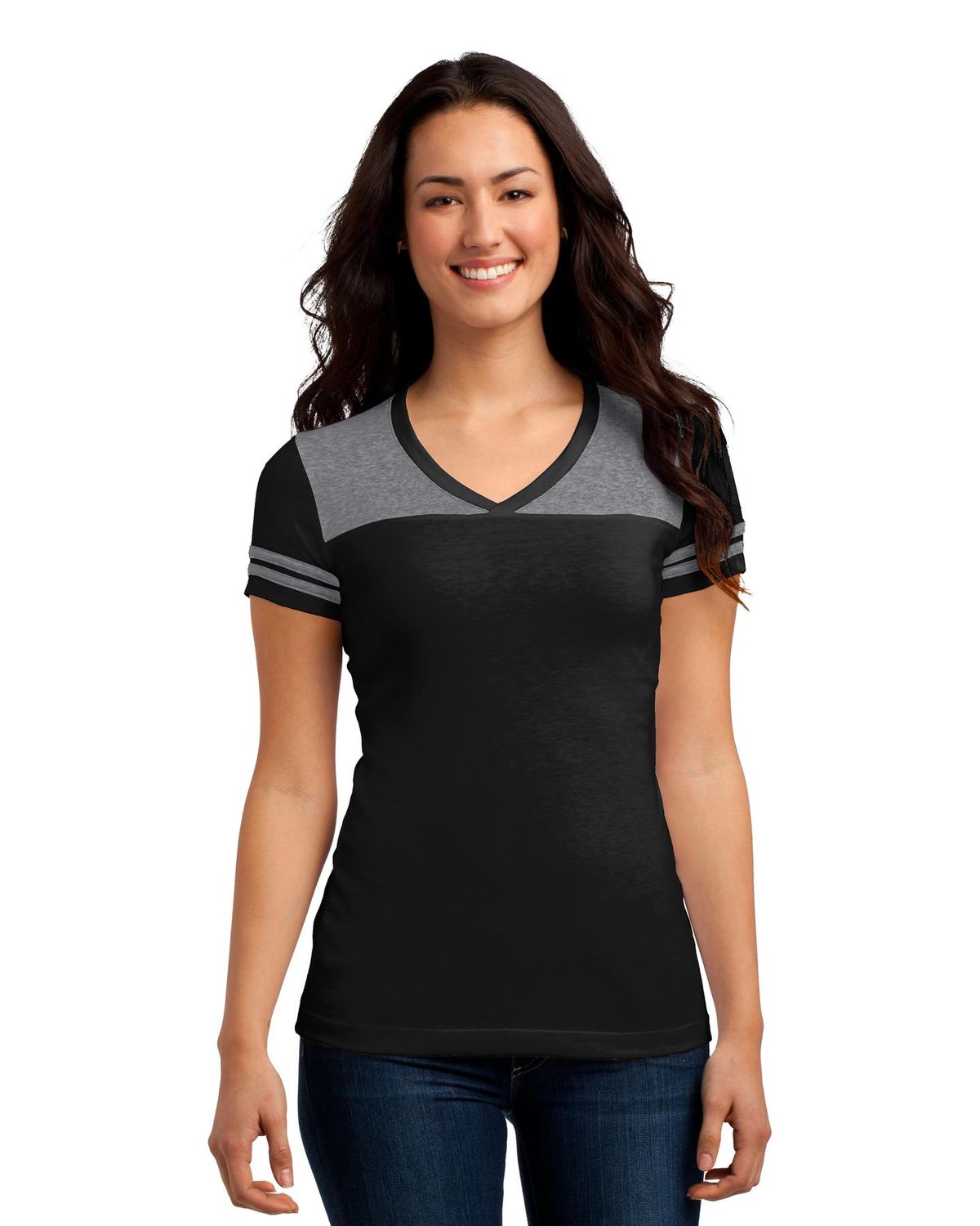 'District DT264 Juniors' Varsity V-Neck Tee'