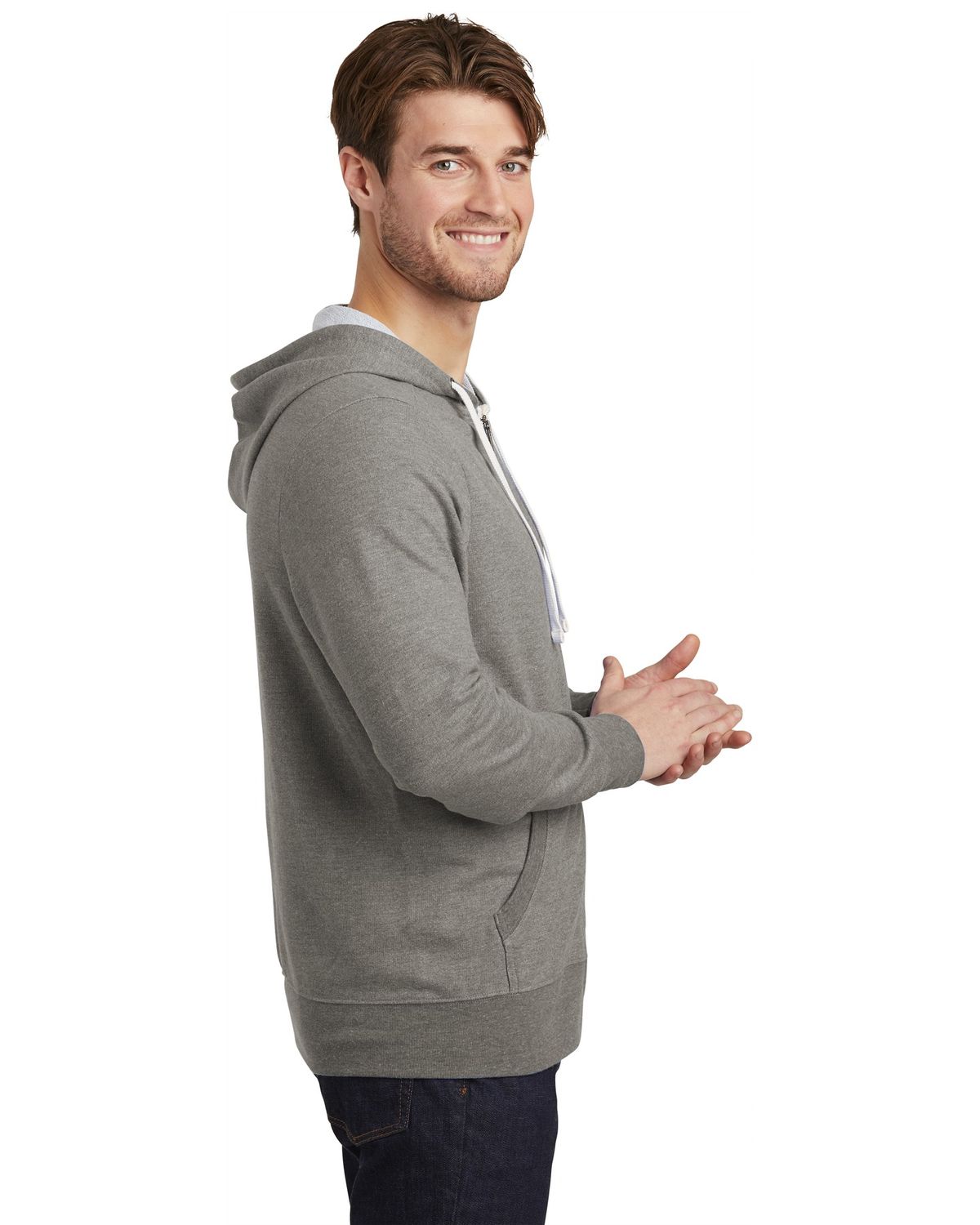 'District DT356 Perfect Tri French Terry FullZip Hoodie'