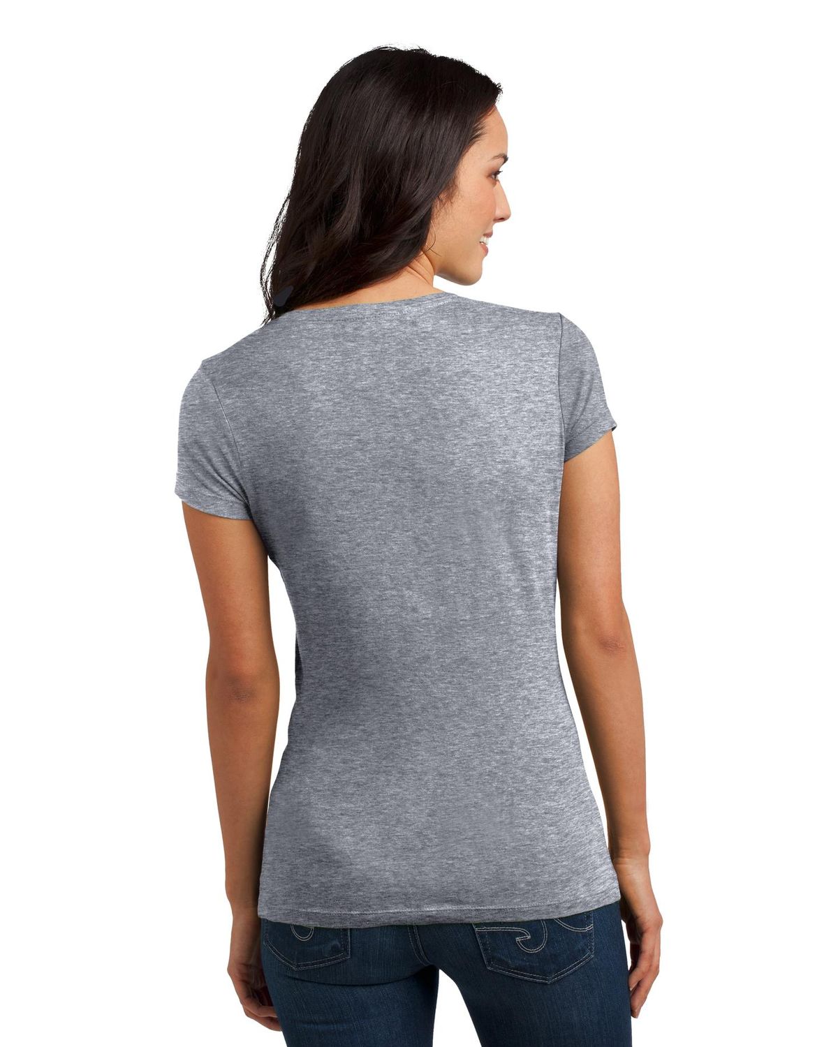 'District DT4501 Juniors' Vintage Wash V-Neck Tee'