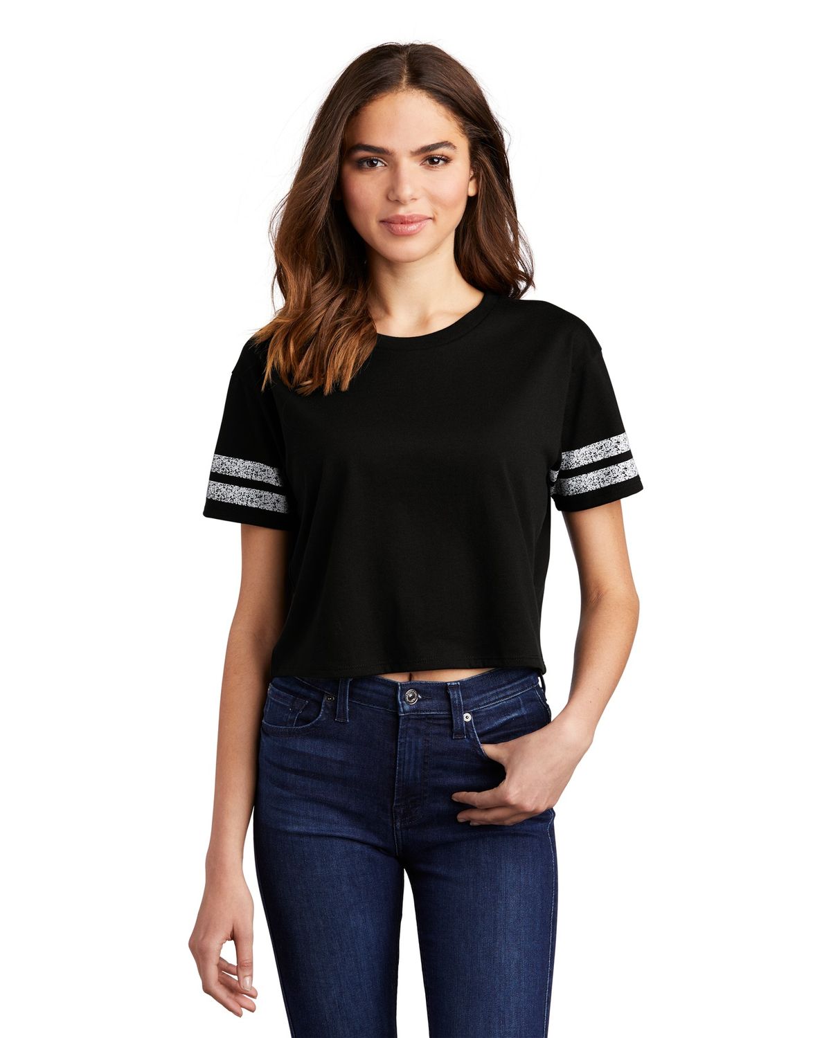 'District DT488 Women's Scorecard Crop Tee'