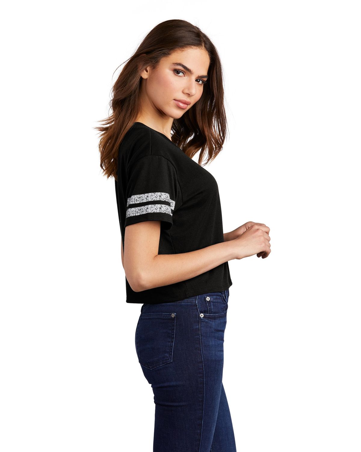 'District DT488 Women's Scorecard Crop Tee'