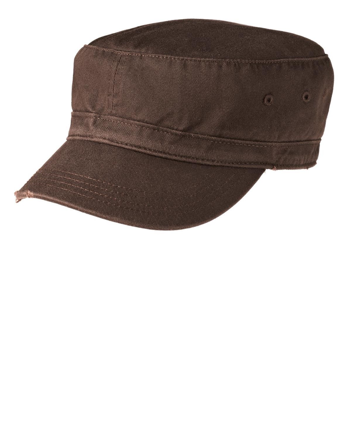 Cappello Militare Bassoprofilo District Threads DT605 – Twill Cotone, Nero, Chiusura Strappo - 3