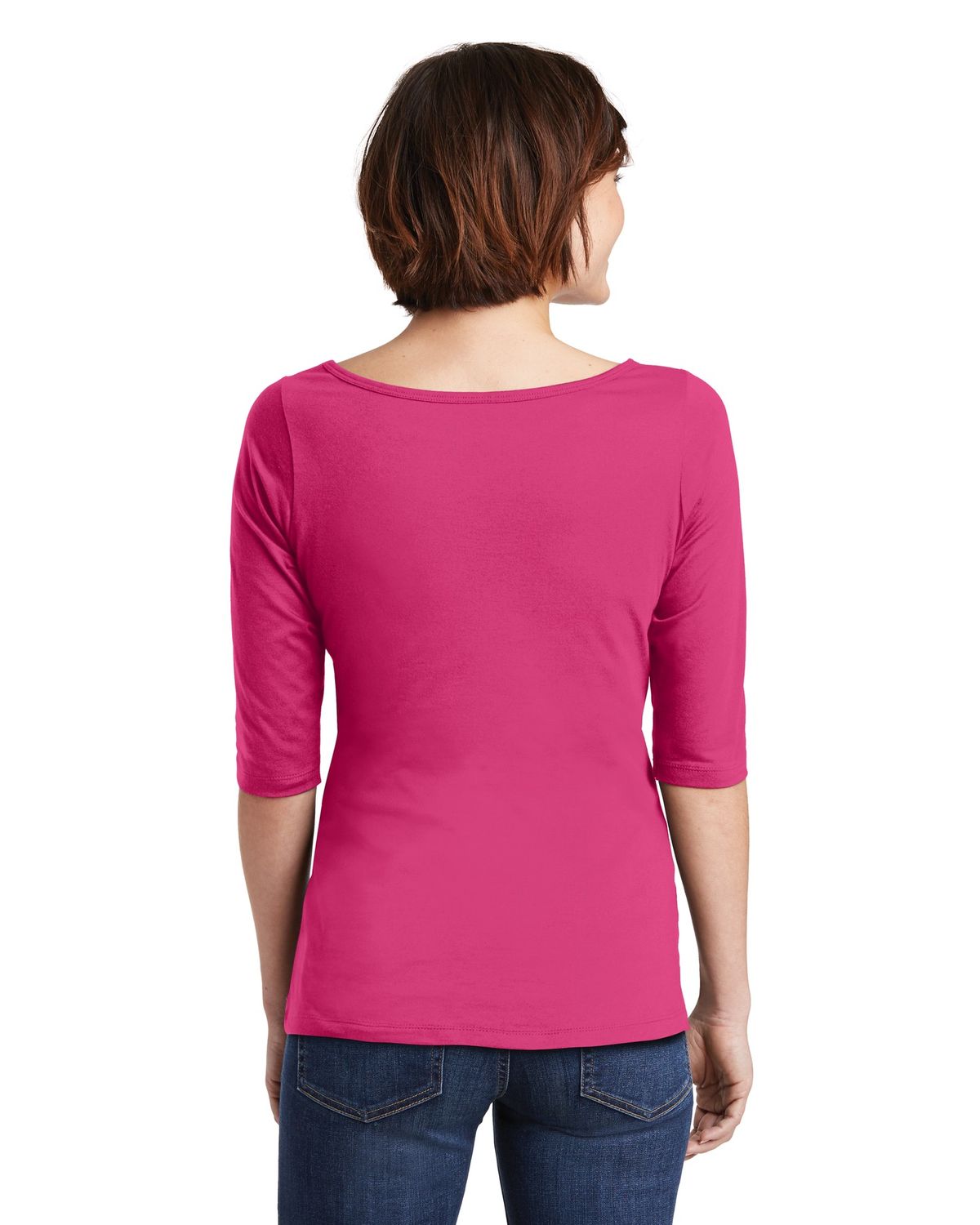 'District DM107L Women's Perfect Weight 3/4-Sleeve Tee'