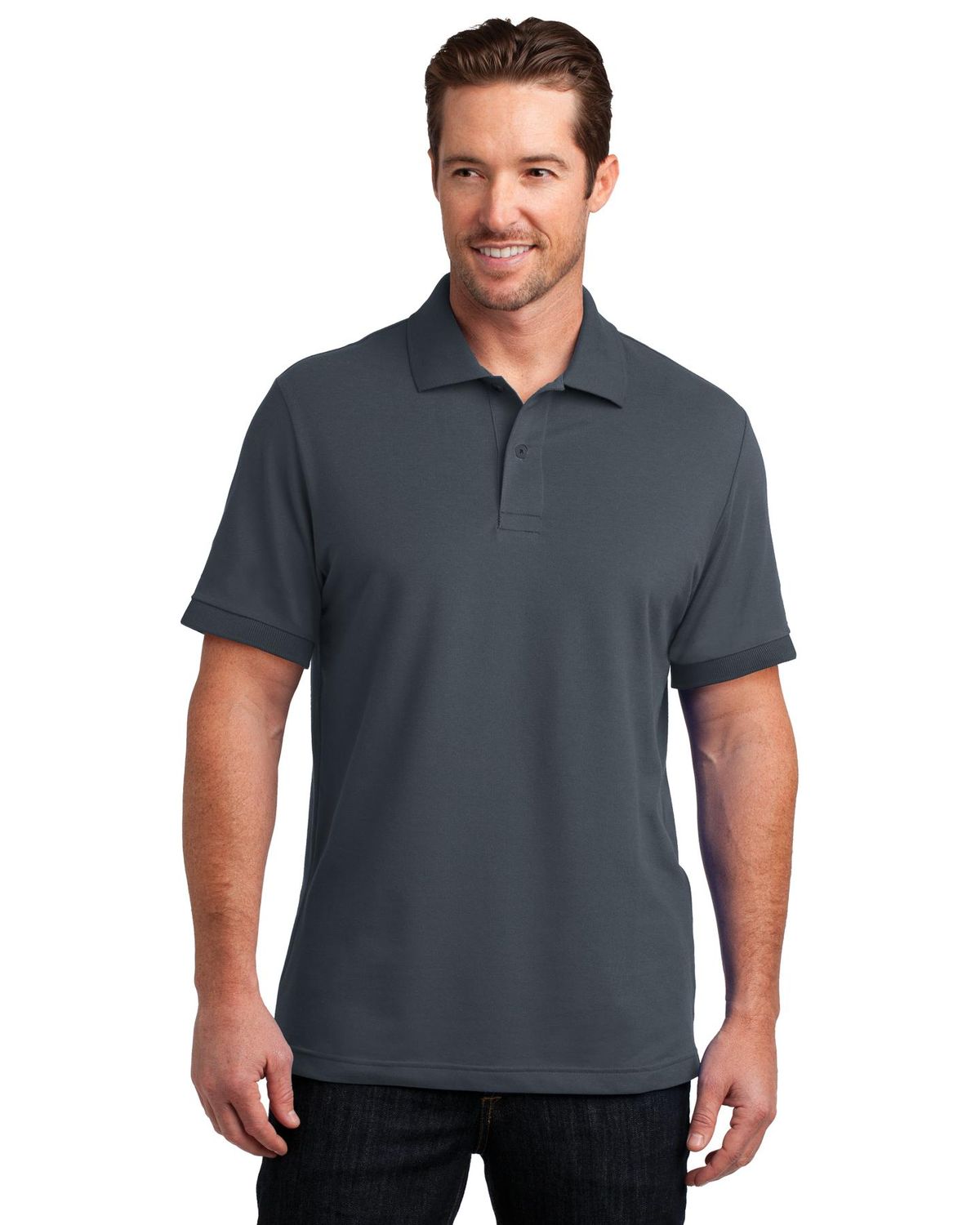 'District DM325 Men's Stretch Pique Polo'