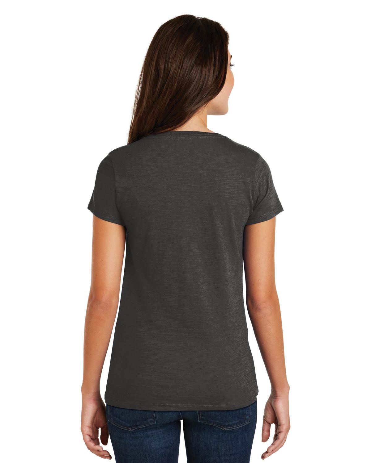 'District DM3501 Ladies' Super Slub V-Neck Tee'