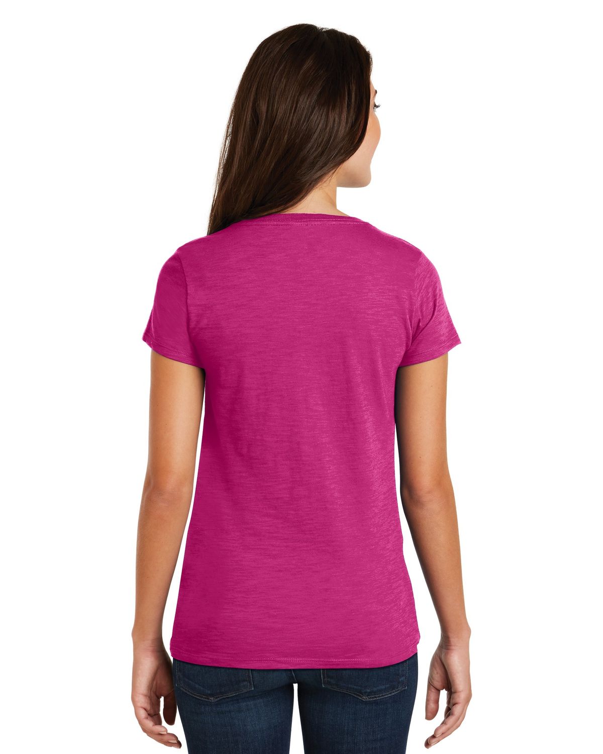 'District DM3501 Ladies' Super Slub V-Neck Tee'