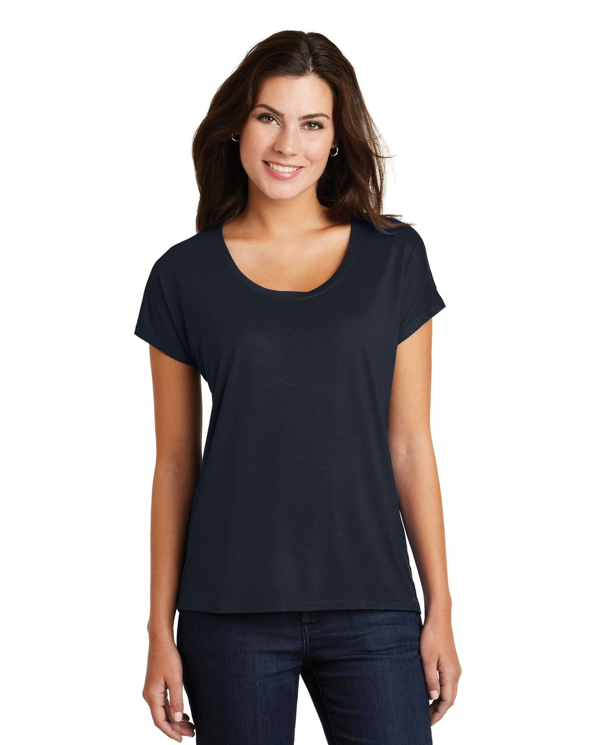 'District DM412 Ladies' Drapey Dolman Tee'