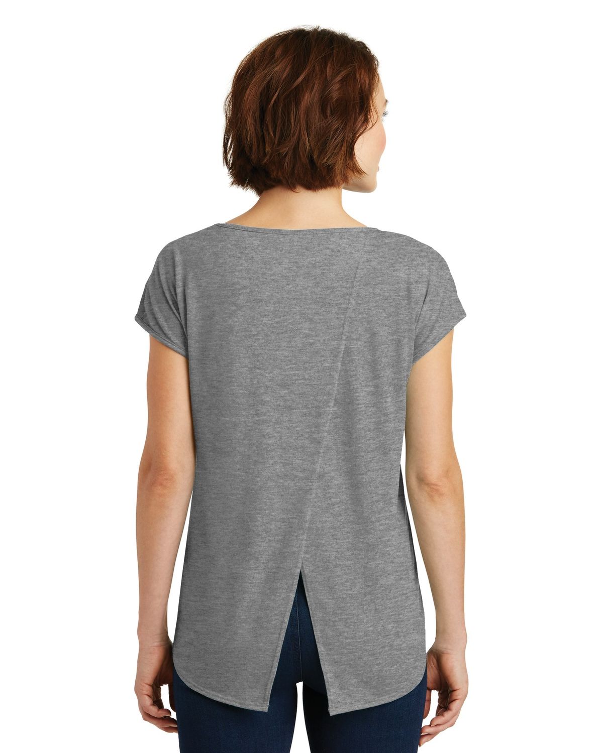 'District DM416 Ladies' Drapey Cross-Back Tee'