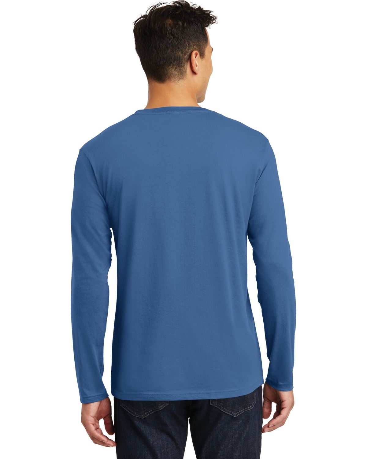 District DT105 Mens Perfect Weight Long Sleeve Tee-Veetrends.com