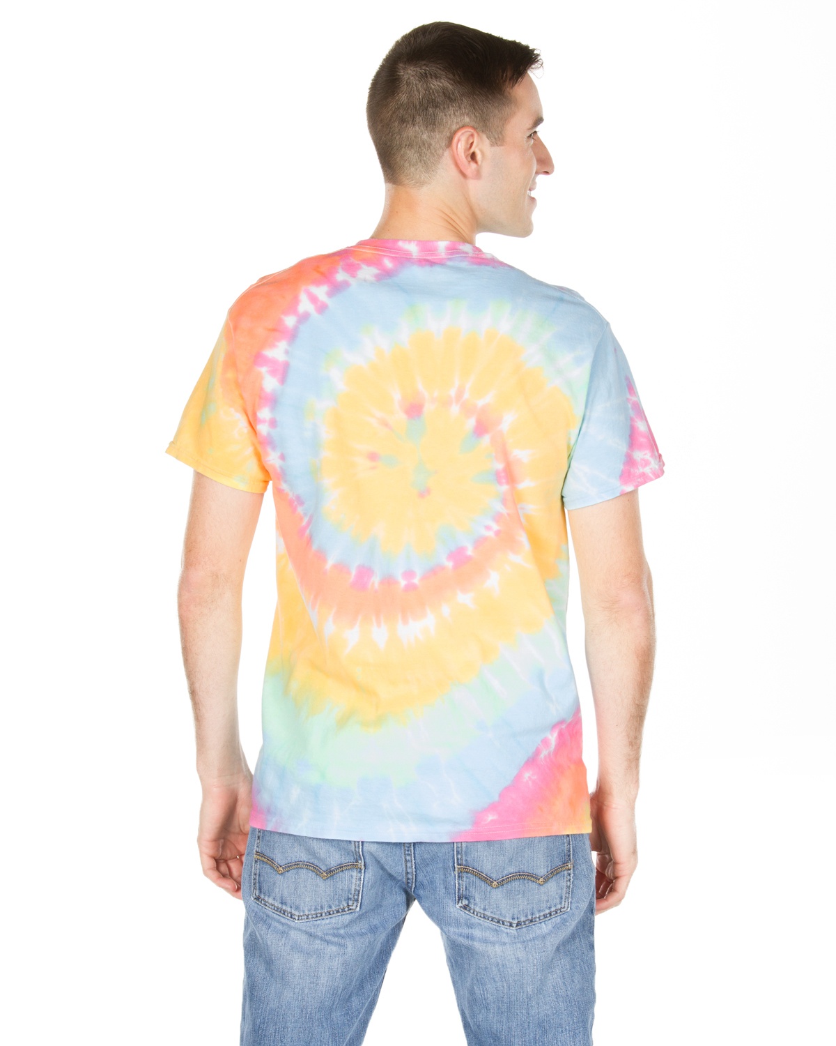 'Dyenomite 200MS Multi-Color Spiral Short Sleeve T-Shirt'