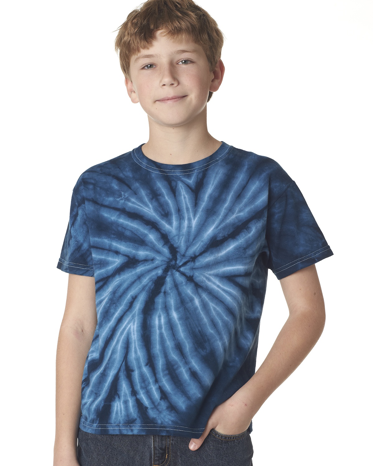 'Dyenomite 20BCY Youth Cyclone Vat-Dyed Pinwheel Short Sleeve T-Shirt'