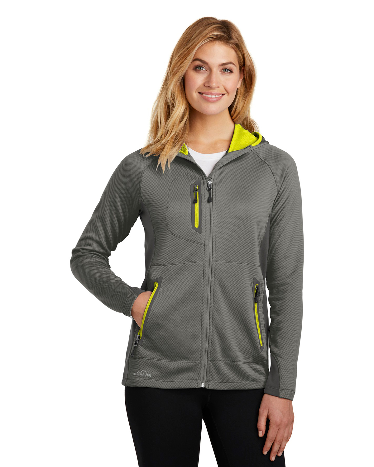 'Eddie Bauer EB245 Ladies Sport Hooded FullZip Fleece Jacket'