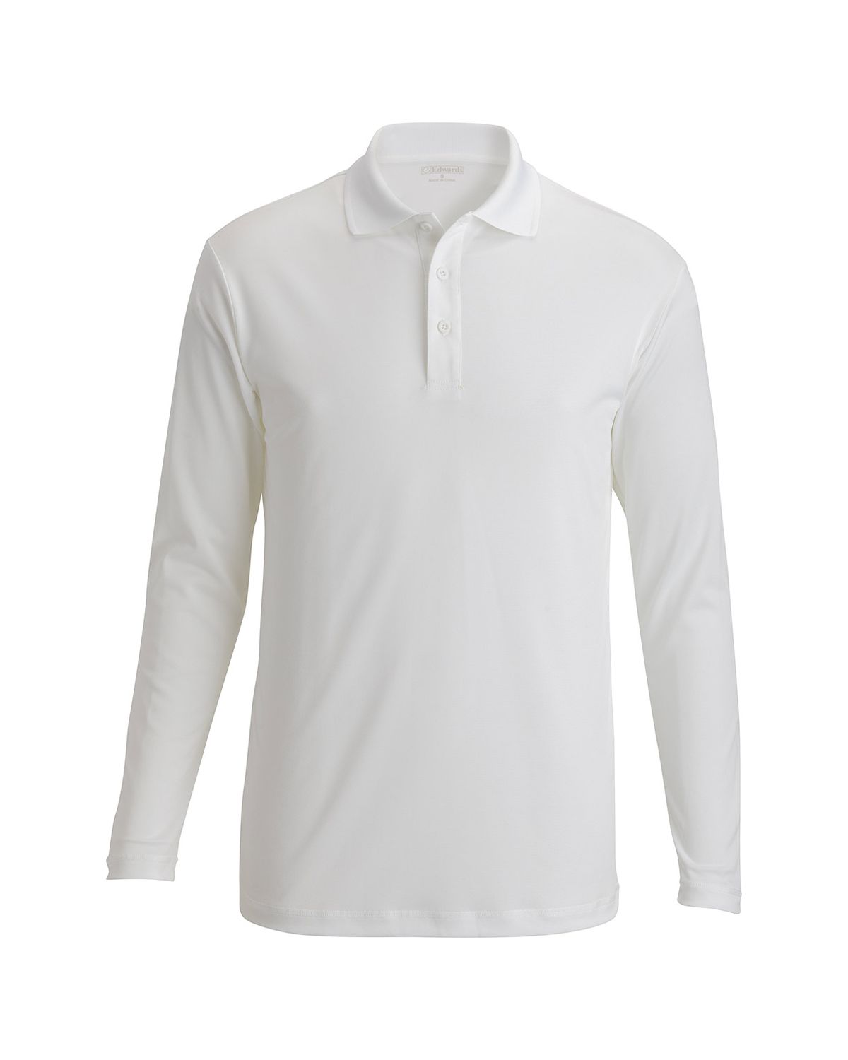 'Edwards 1527 Men's Mini Pique Snag Proof Long Sleeve Polo'