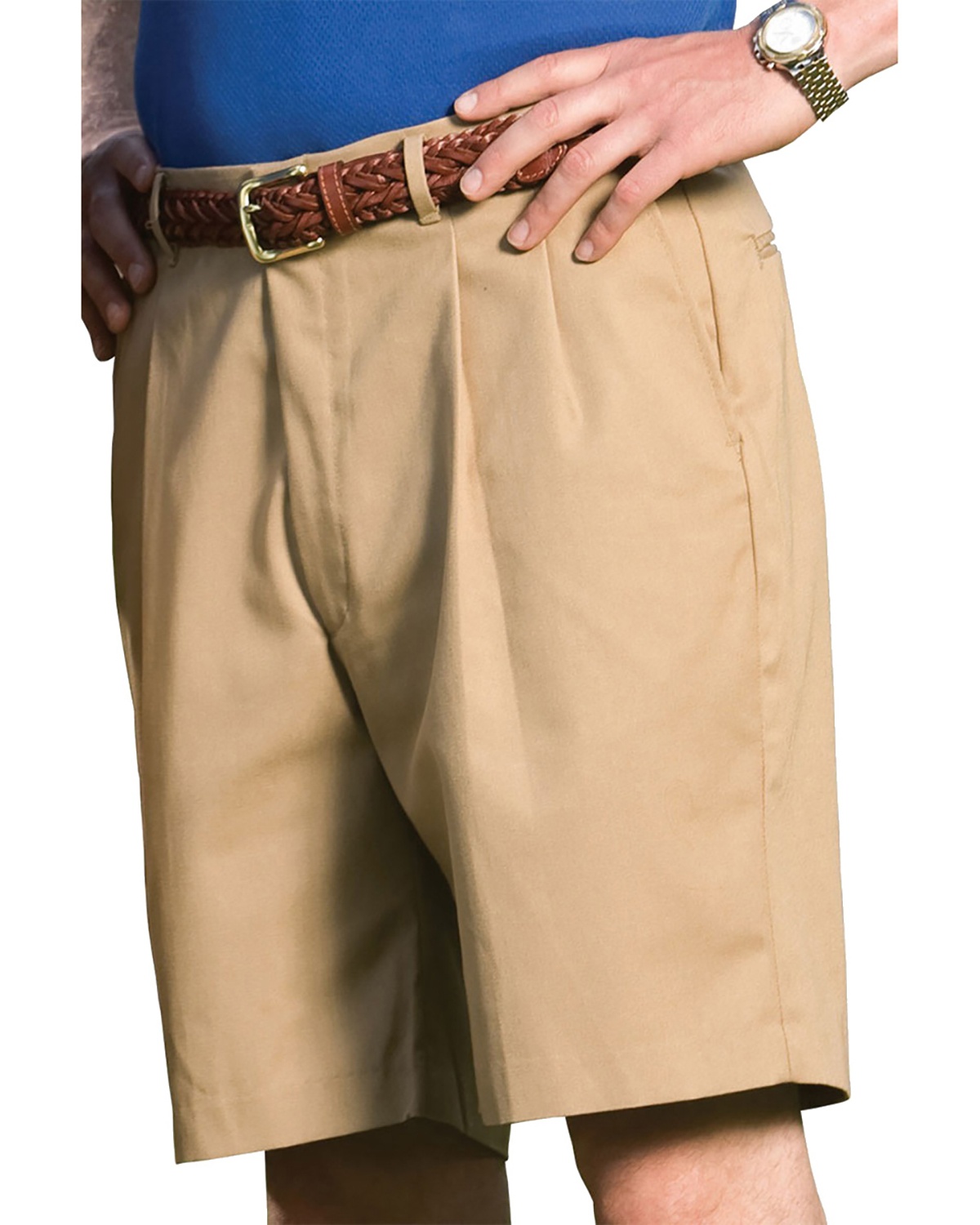 'Edwards 2410 MenBusiness Casual Pleated Chino Short'