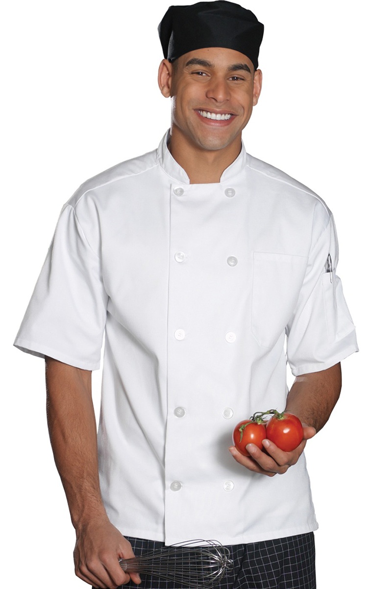 'Edwards 3306 10 Button Short Sleeve Chef Coat'