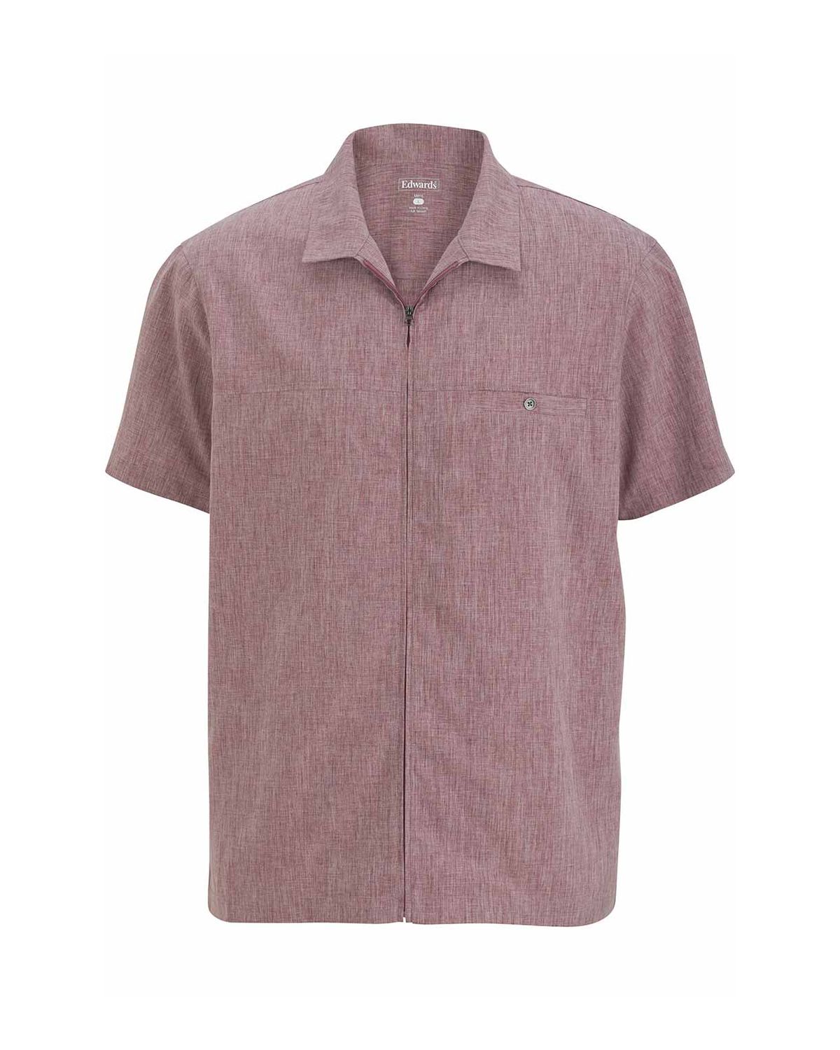 'Edwards 4281 Men's V-Neck Zip Service Shirt'