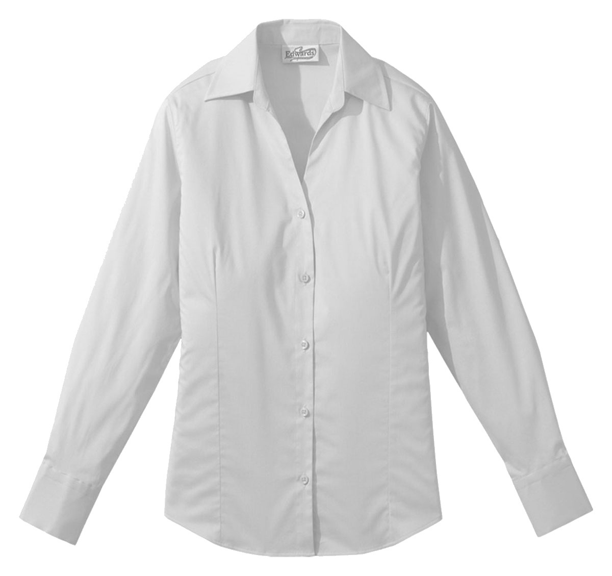 'Edwards 5034 Ladies Tailored V-Neck Stretch Blouse-Long Sleeve'