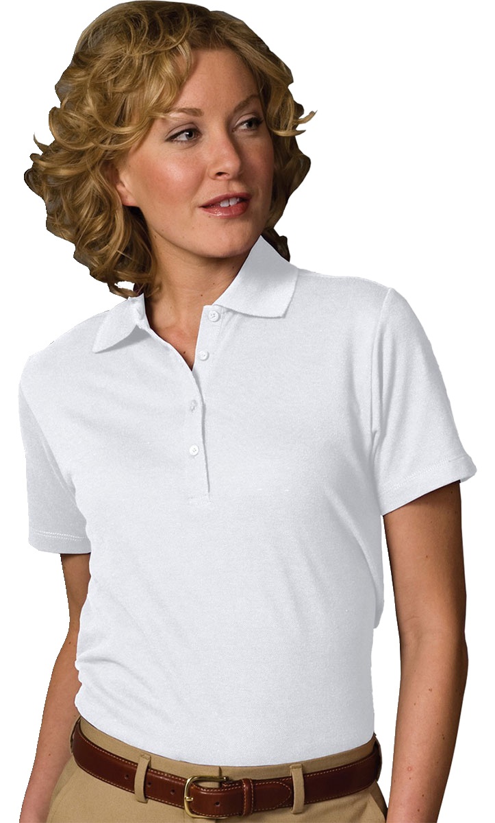 'Edwards 5500 Ladies Blended Pique Short Sleeve Polo Shirts'