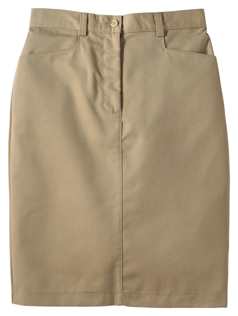 'Edwards 9711 Ladies Blended Chino Medium Length Skirt'