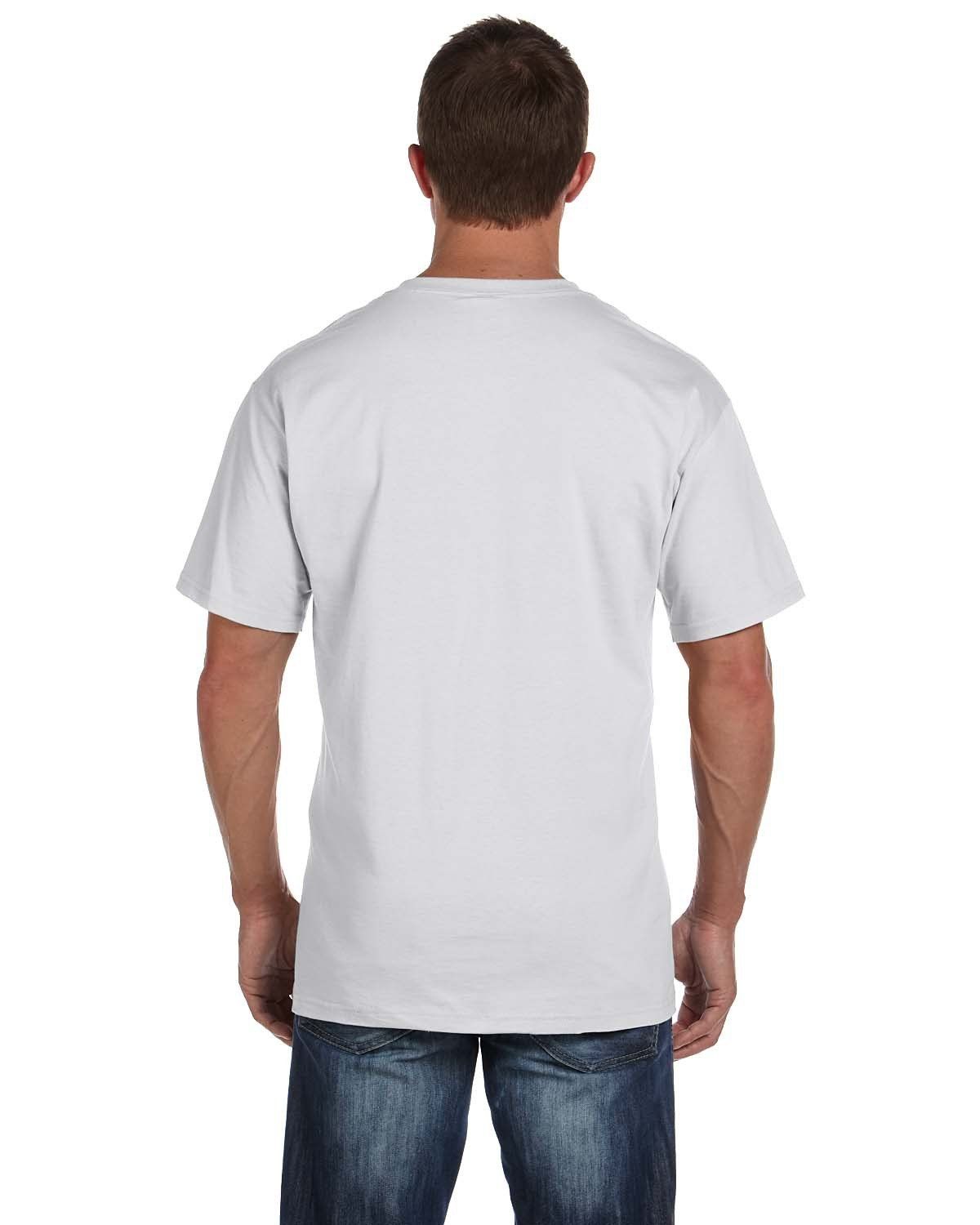 fruit of the loom golden blend pocket tee