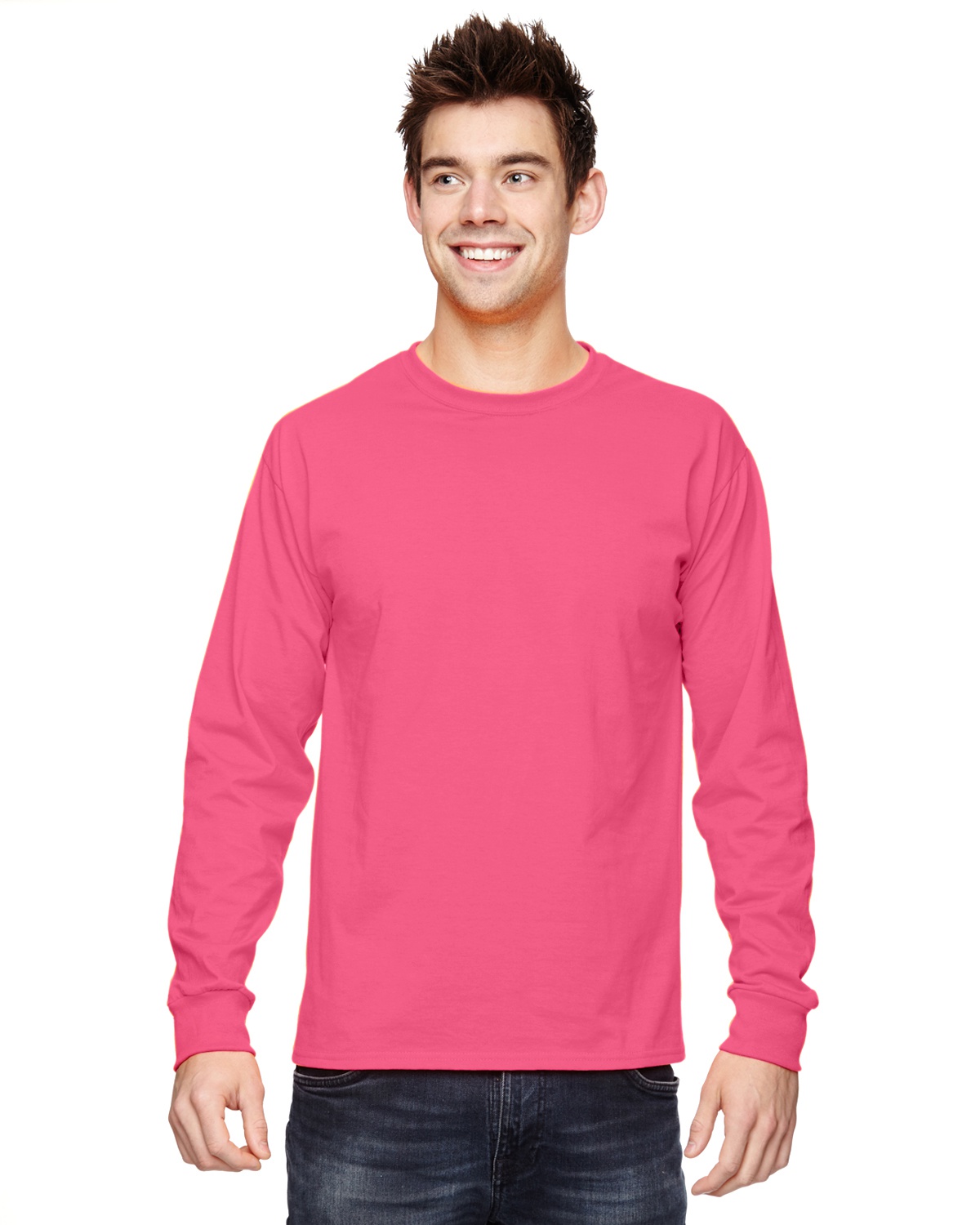 Shop Fruit of the Loom Men s Long Sleeve HD Cotton T Shirt