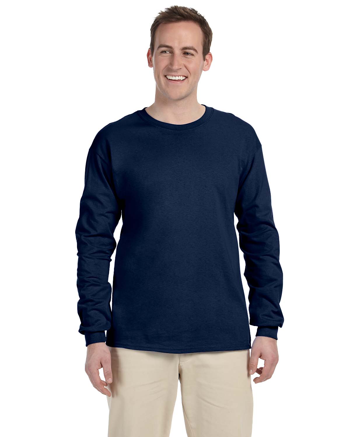 '4930-Pack2 Fruit Of The Loom Heavy Cotton Hd Adult Long Sleeve Tee'