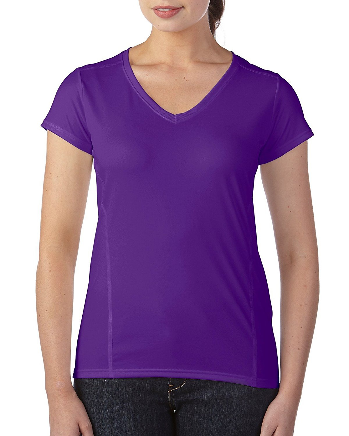 'Gildan G47V Ladies' Performance V-Neck Tech T-Shirt'