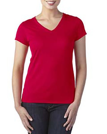 'Gildan G47V Ladies' Performance V-Neck Tech T-Shirt'