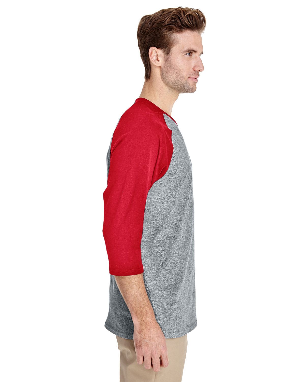 'Gildan G570 Adult Men's Heavy Cotton 3/4 Raglan Tee'