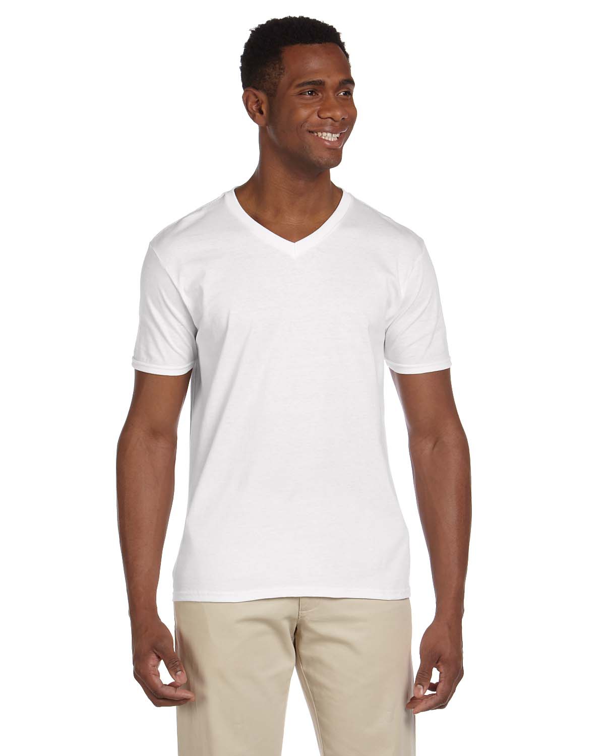 Gildan Softstyle Men's V-Neck T-Shirt-Adulte Casual Tops-S M L XL 2XL