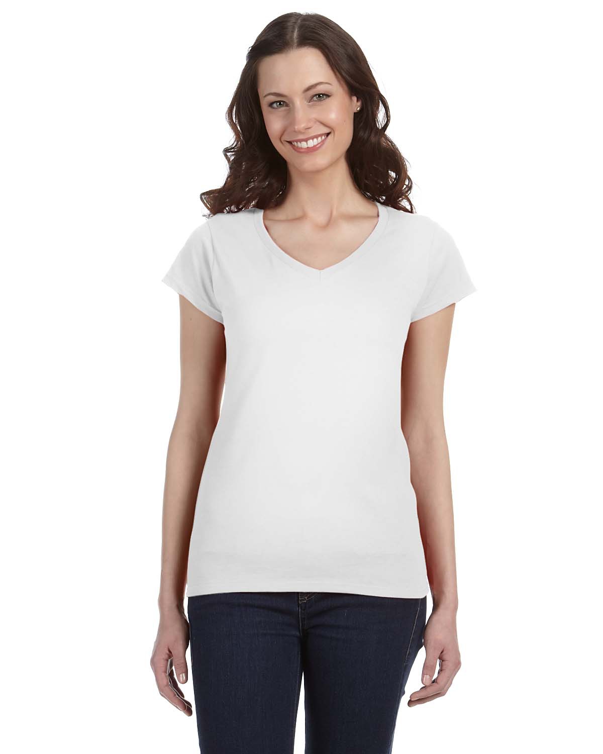 'Gildan G64VL Ladies SoftStyle Fitted V-Neck T-Shirt'