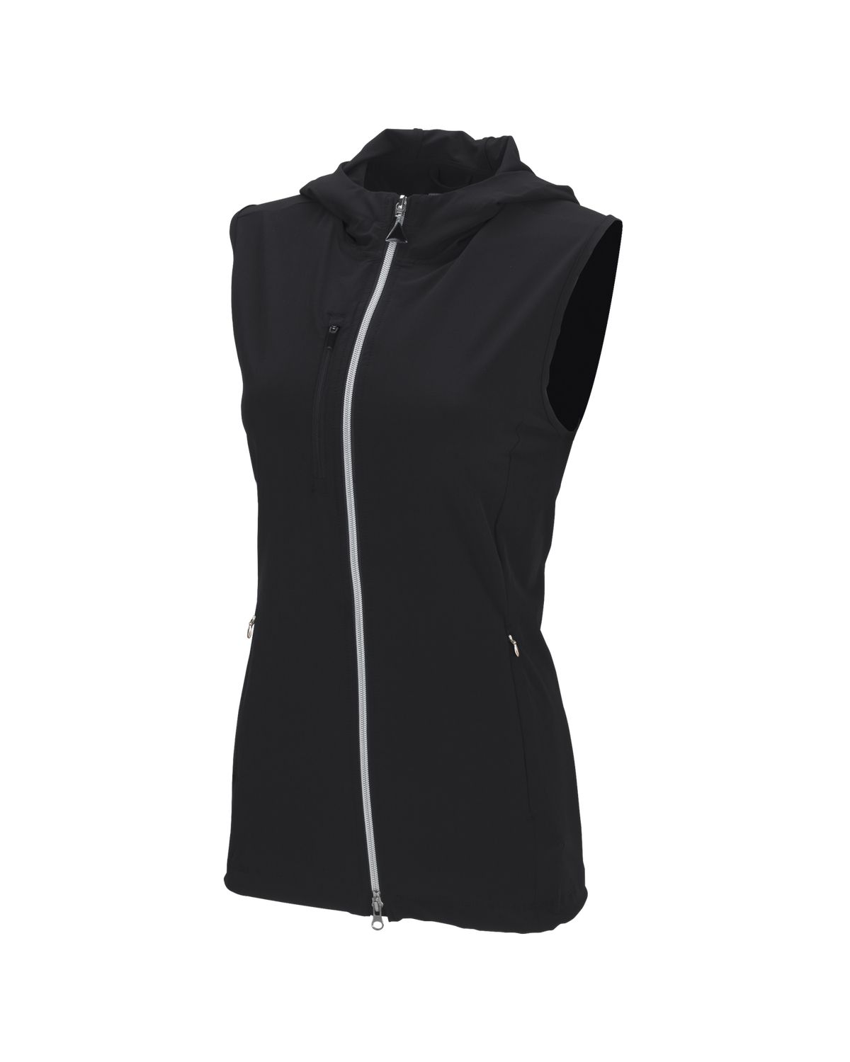 'Greg Norman WNS0J360 Women's Windbreaker Full-Zip Hooded Vest'