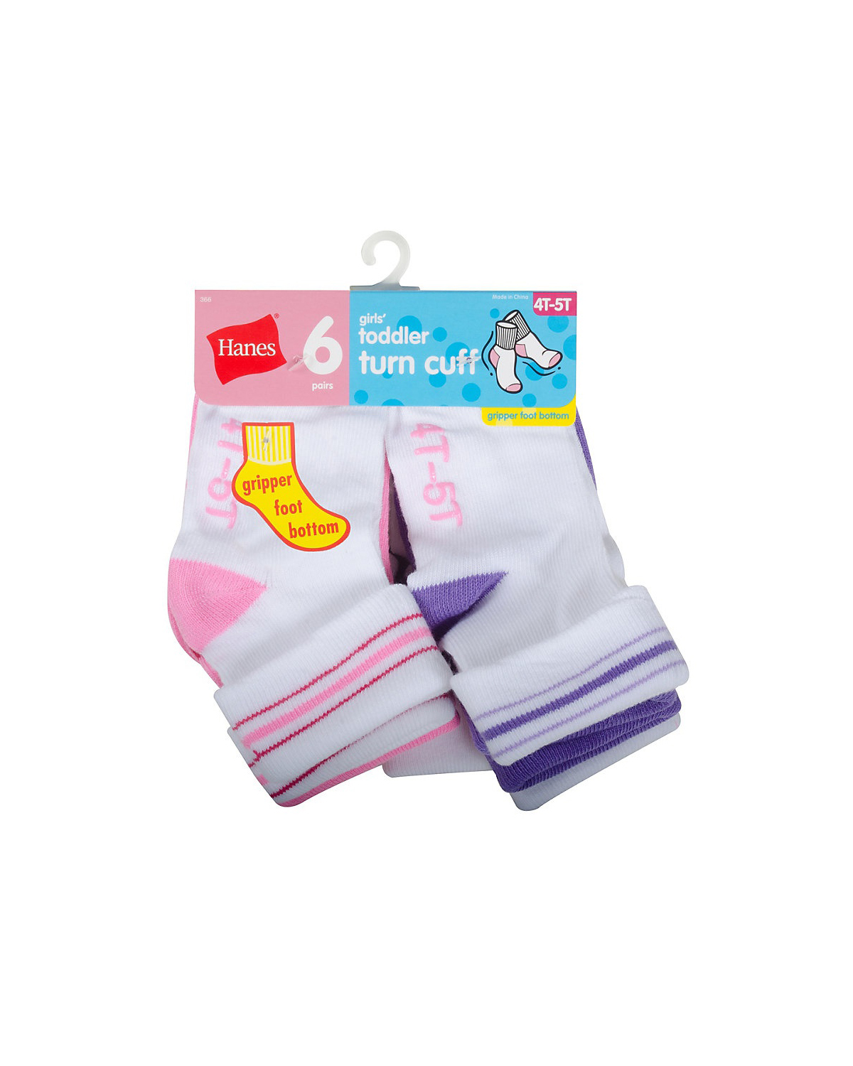 Hanes Boys Toddler Crew Non-Skid Socks