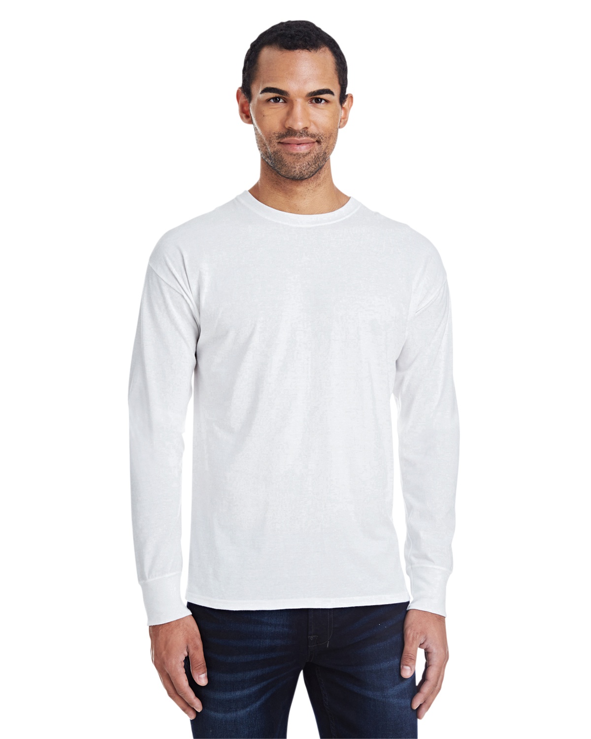 'Hanes 42L0 Men's X Temp Long Sleeve Ring Spun Cotton polyester T-Shirt'