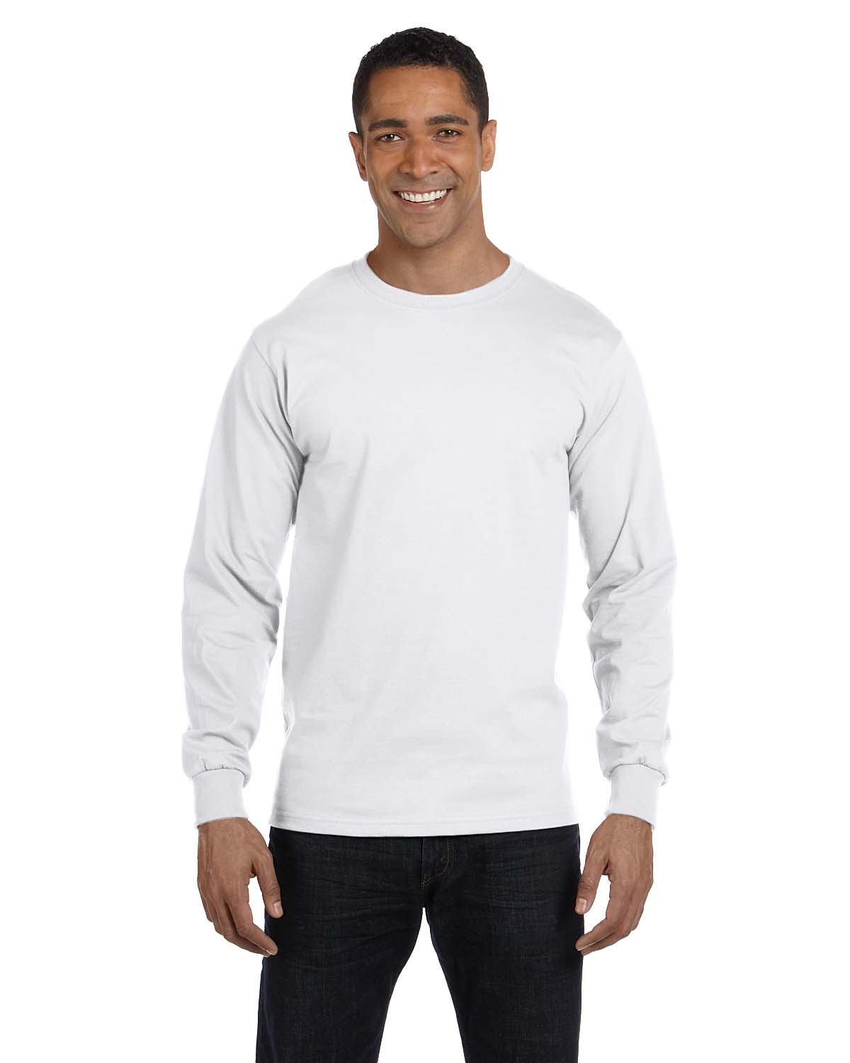 '5186-Pack2 Hanes Adult Beefy-T Long-Sleeve T-Shirt'