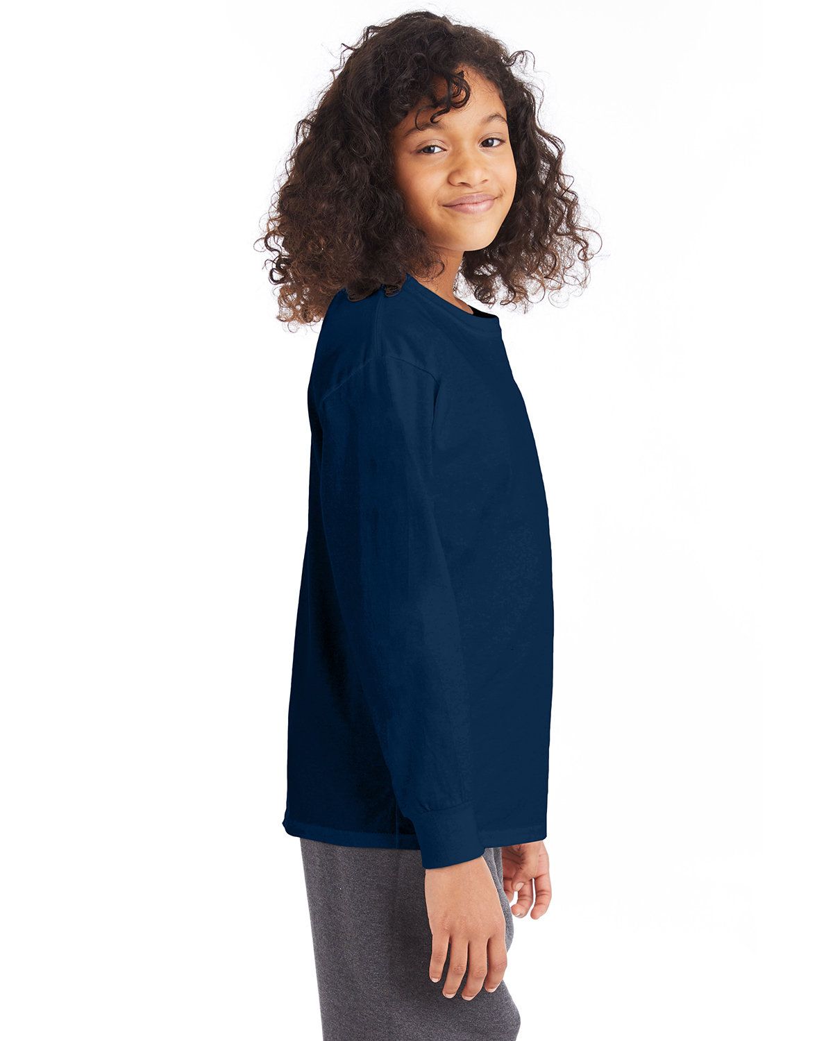 'Hanes 5546 Youth Tagless Long Sleeve T-Shirt'