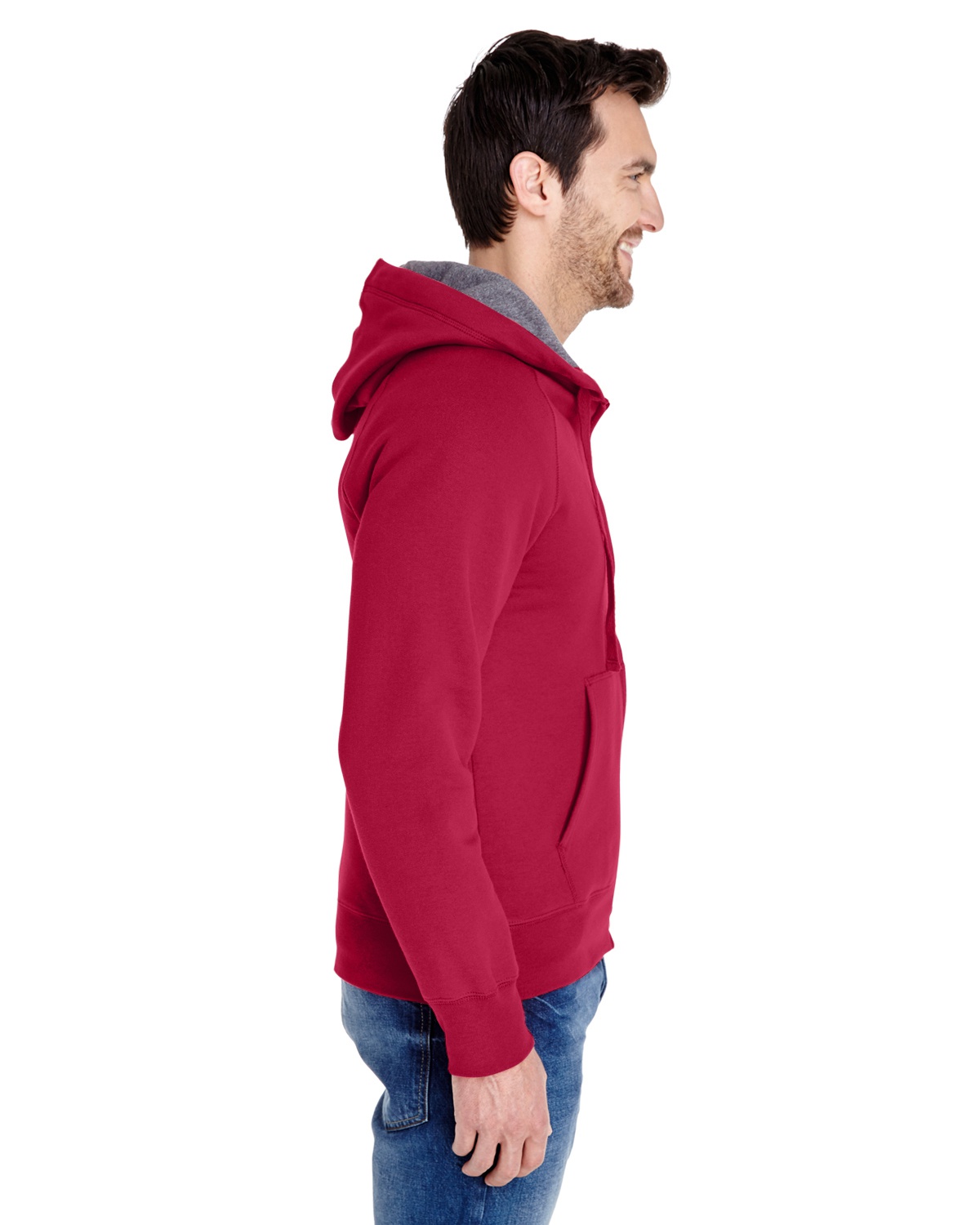 'Hanes N280 Men's Nano Full Zip Hooded Sweatshirt'