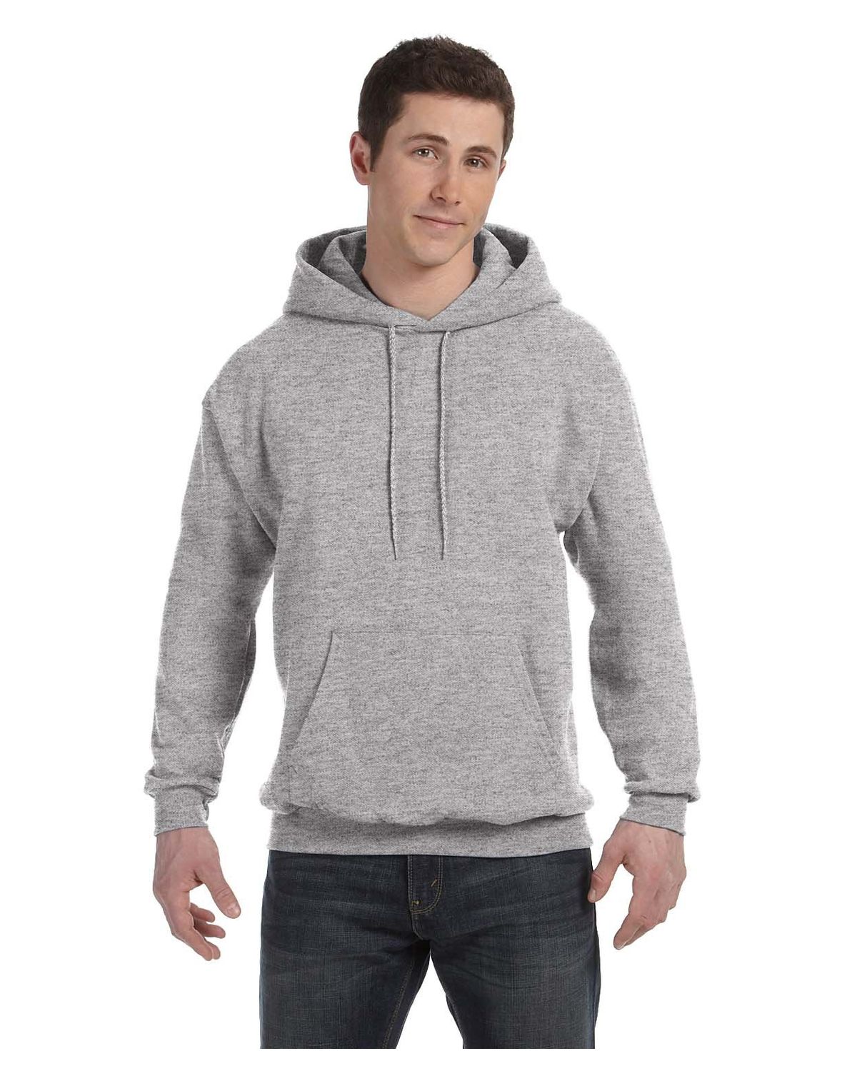 Hanes 9.7 oz. Ultimate Cotton 90/10 Pullover Hood, Small, ASH at   Men's Clothing store