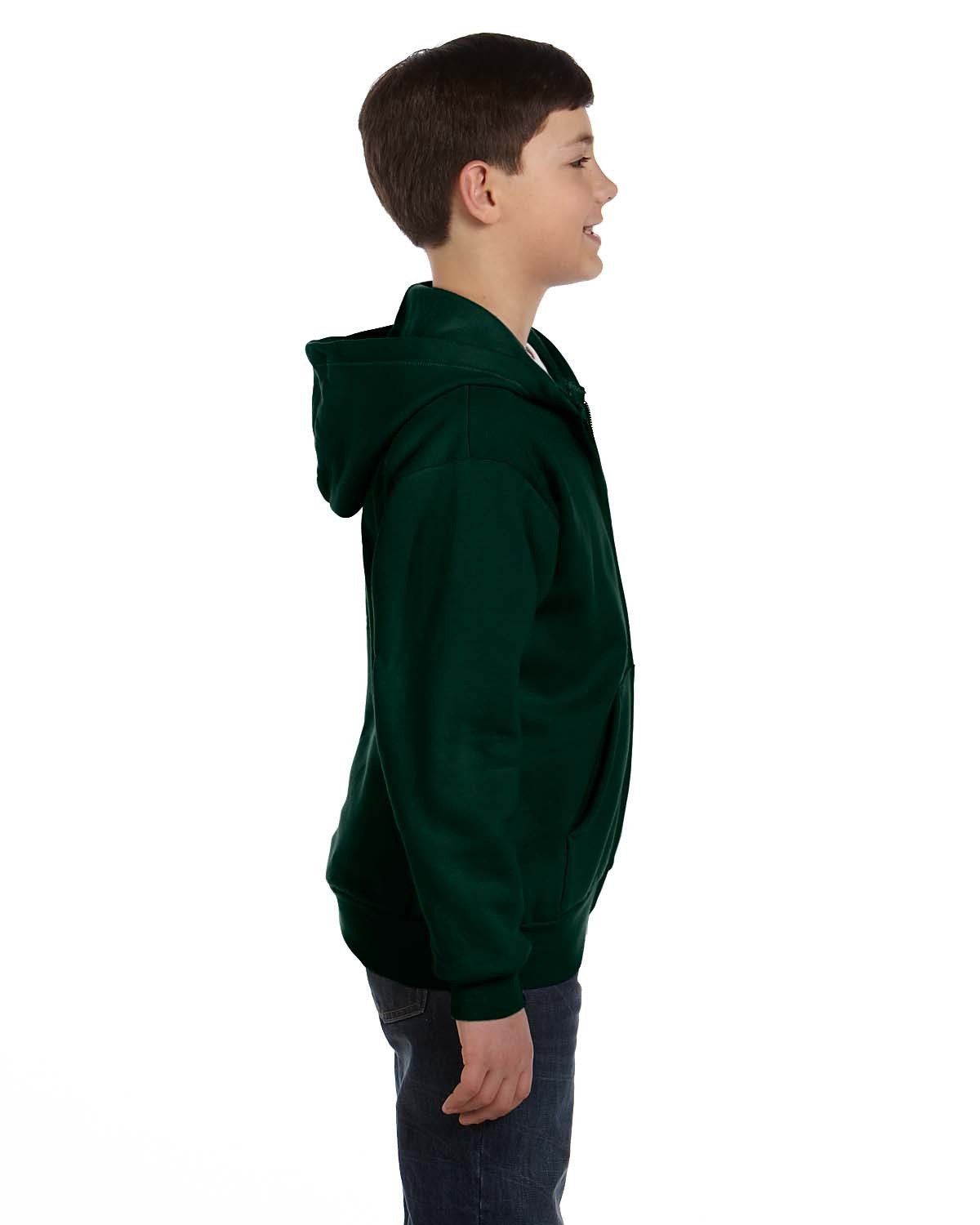 'Hanes P480 Comfortblend EcoSmart Full Zip Kids 7.8 Oz Hoodie Sweatshirt'