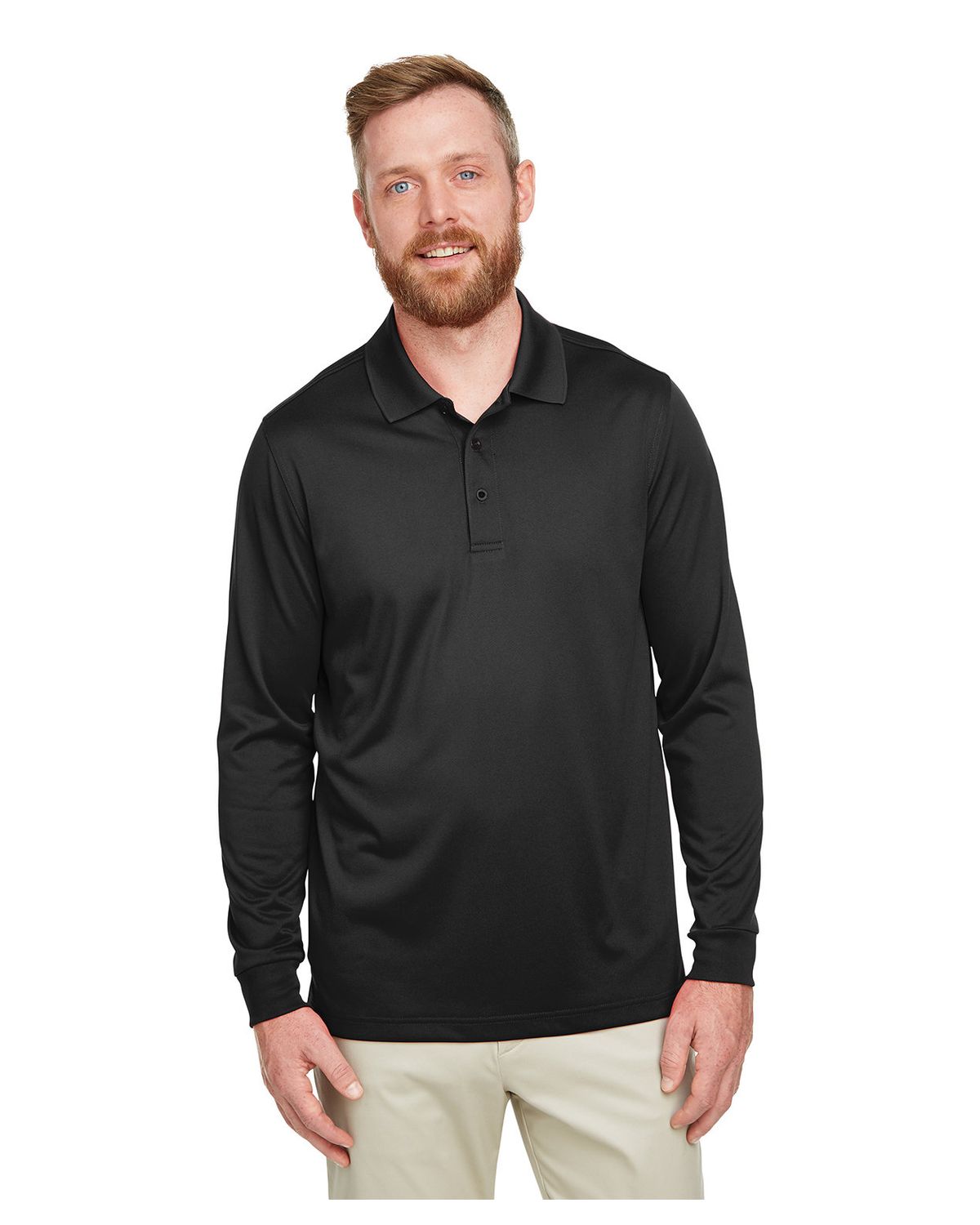 'Harriton M348L Men's Advantage Snag Protection Plus IL Long Sleeve Polo'