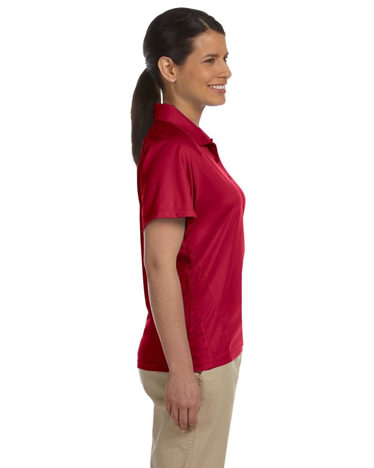 'Harriton M374W Ladies' Polytech Mesh Insert Polo'