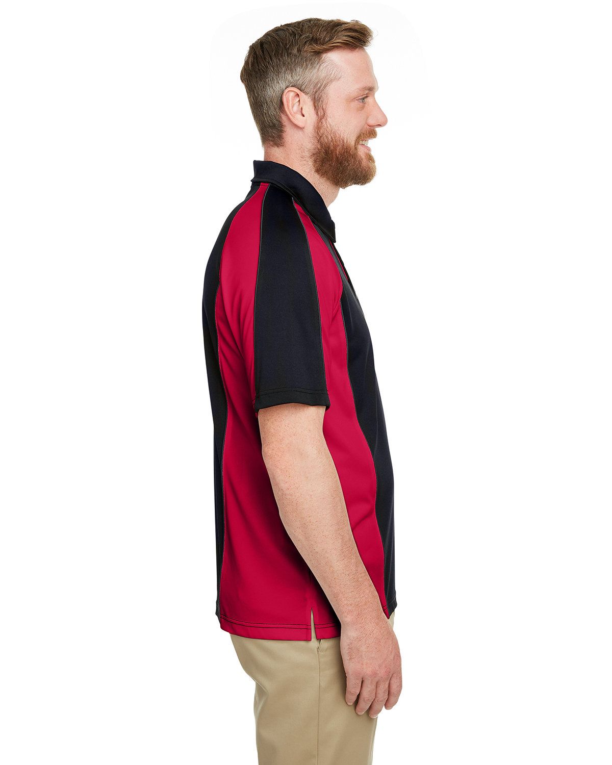 'Harriton M385 Men's Advantage Snag Protection Plus IL Colorblock Polo'