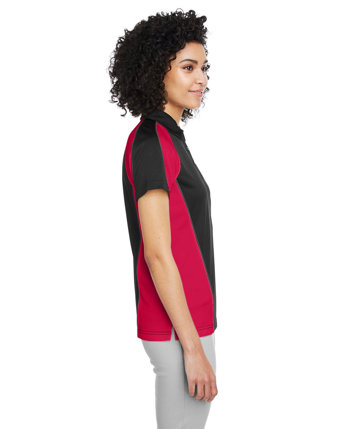 'Harriton M385W Ladies' Advantage Snag Protection Plus IL Colorblock Polo'