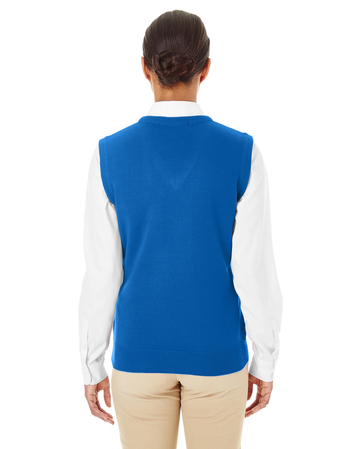 'Harriton M415W Ladies Pilbloc V-Neck Sweater Vest'