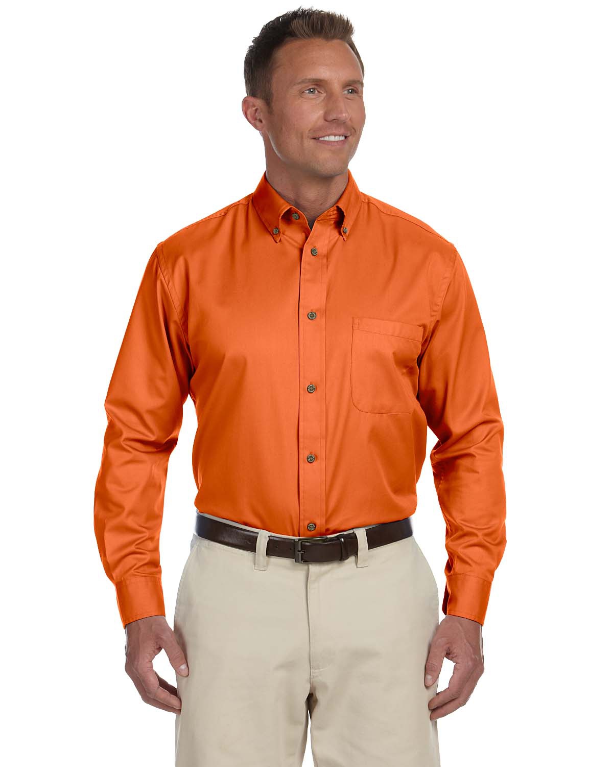 'Harriton M500 Men's Easy Blend with Stain Release Twill Shirt'